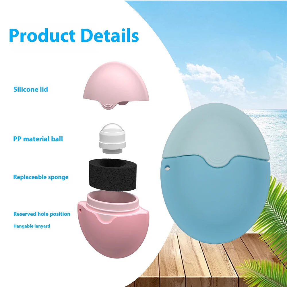 No hands Silicone Sunscreen Applicator Roller Sponge Sub-bottling Portable Repeatable Filling Use Makeup Outdoor Travel bottle