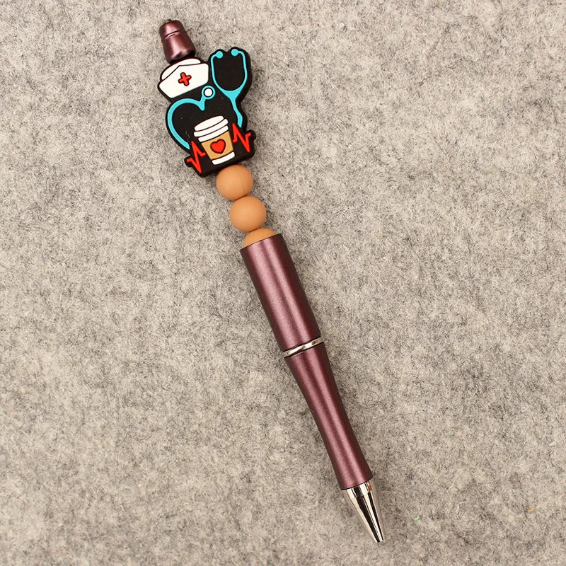 Creative Cartoon Half Nurse Half Coffee Style DIY Ballpoint Pen School Hospital Student Nurse Ball Pen