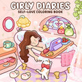 GIRLY DIARIES Bold-easy Patterns Coloring Book for Adults Cute Drawing Book Perfect Gift for Party and Birthday ﻿