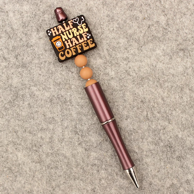 Creative Cartoon Half Nurse Half Coffee Style DIY Ballpoint Pen School Hospital Student Nurse Ball Pen