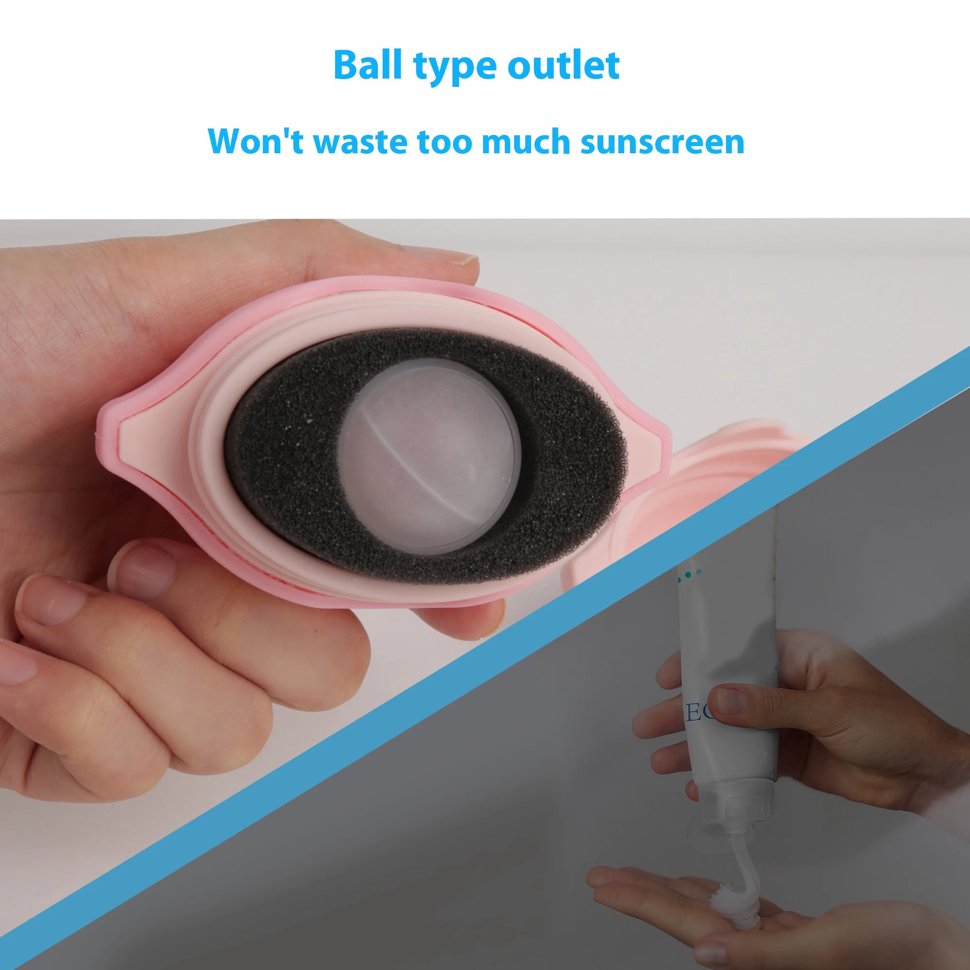 No hands Silicone Sunscreen Applicator Roller Sponge Sub-bottling Portable Repeatable Filling Use Makeup Outdoor Travel bottle