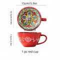 Bohemian Morning Tea Mug, 13.5 oz Ceramic Coffee Mug