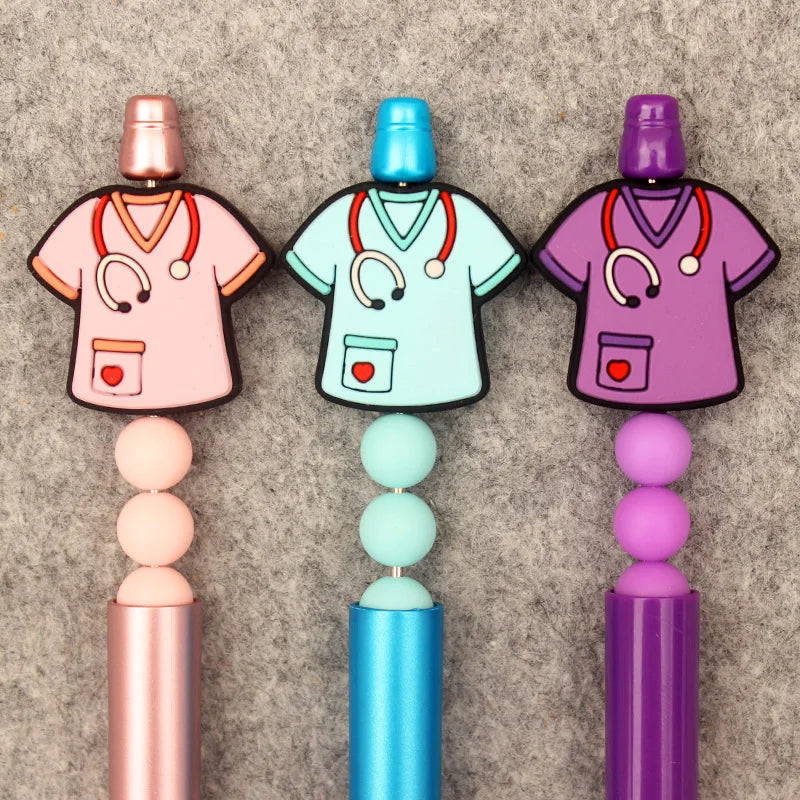 Creative Cartoon Half Nurse Half Coffee Style DIY Ballpoint Pen School Hospital Student Nurse Ball Pen