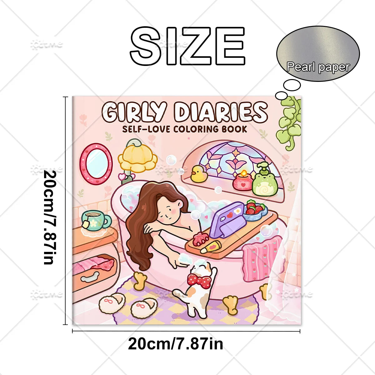 GIRLY DIARIES Bold-easy Patterns Coloring Book for Adults Cute Drawing Book Perfect Gift for Party and Birthday ﻿